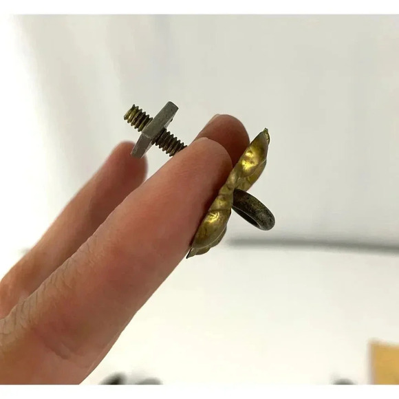 Antique Brass Drawer Knobs Accessories Lot of 16 + Replacement Handles Furniture - Picture 7 of 13